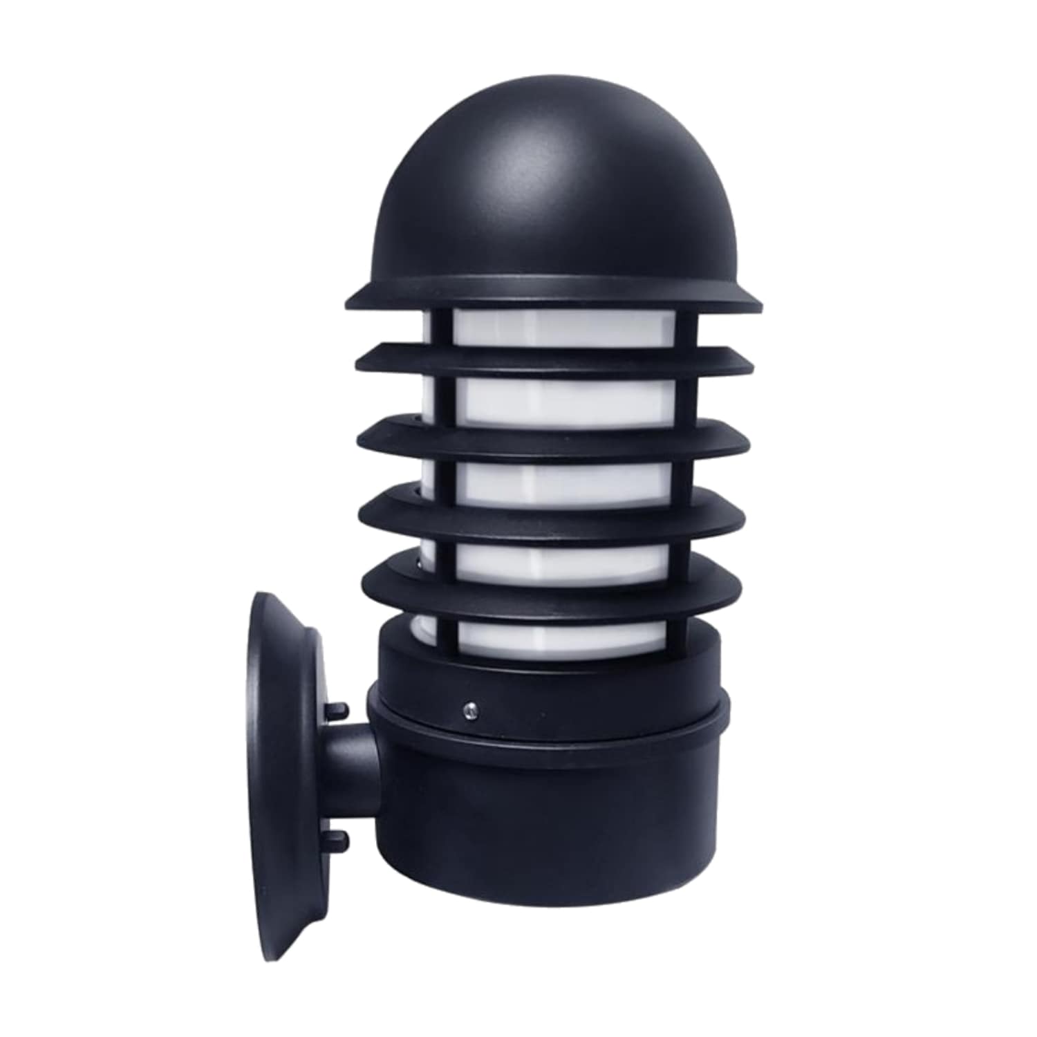 First Choice Lighting Mason - Black Louvred Outdoor Wall Light