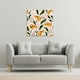 image 2 of cute tigers and tropical leaves and flowers (Canvas Print) 101 x 101 x 4cm