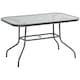 image 1 of Outsunny Metal Garden Dining Table Outdoor Patio with Hole 120L x 80Wcm