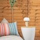 image 3 of ValueLights Calhoun Dimmable Powder Coated Cream Table Lamp with White Shade and SMD LED Integrated LED .8W Warm White 3000K Bulb