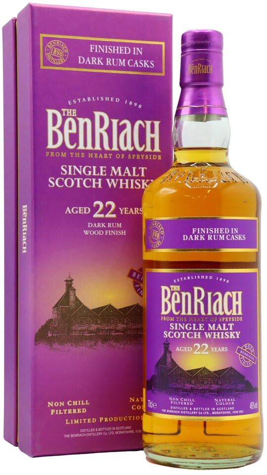Benriach - Dark Rum Cask Finish Single Malt Scotch 22 year old Whisky