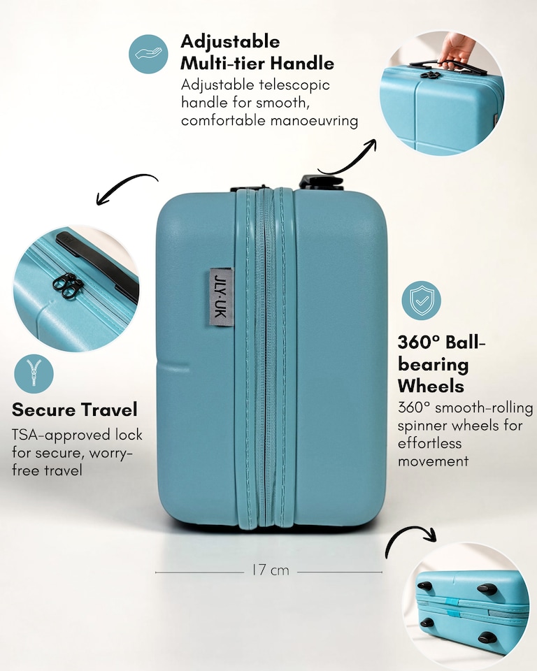 image 1 of Premium 100% Makrolon PC 2 PCS Suitcase Set | Vanity + Cabin Luggage