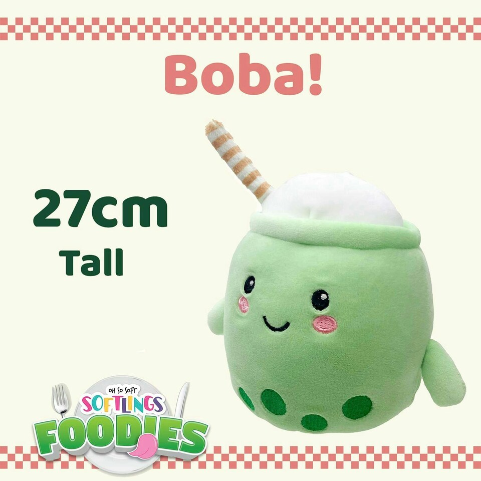image 1 of Bubble Tea Soft Toy Food Drink Themed Cute Plush Cuddly 27cm Multi-Coloured