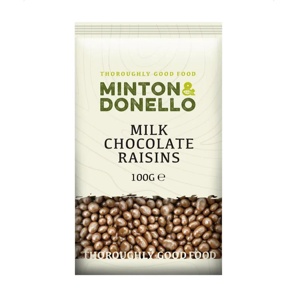 image 1 of Minton & Donello Milk Chocolate Raisins 6 x 100g