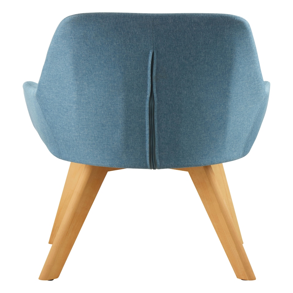 image 1 of Interiors by Premier Blue Leisure Chair, Effortless Cleaning Lounge Chair, Space-Saving Armchair, Comfortable Lobby Chair
