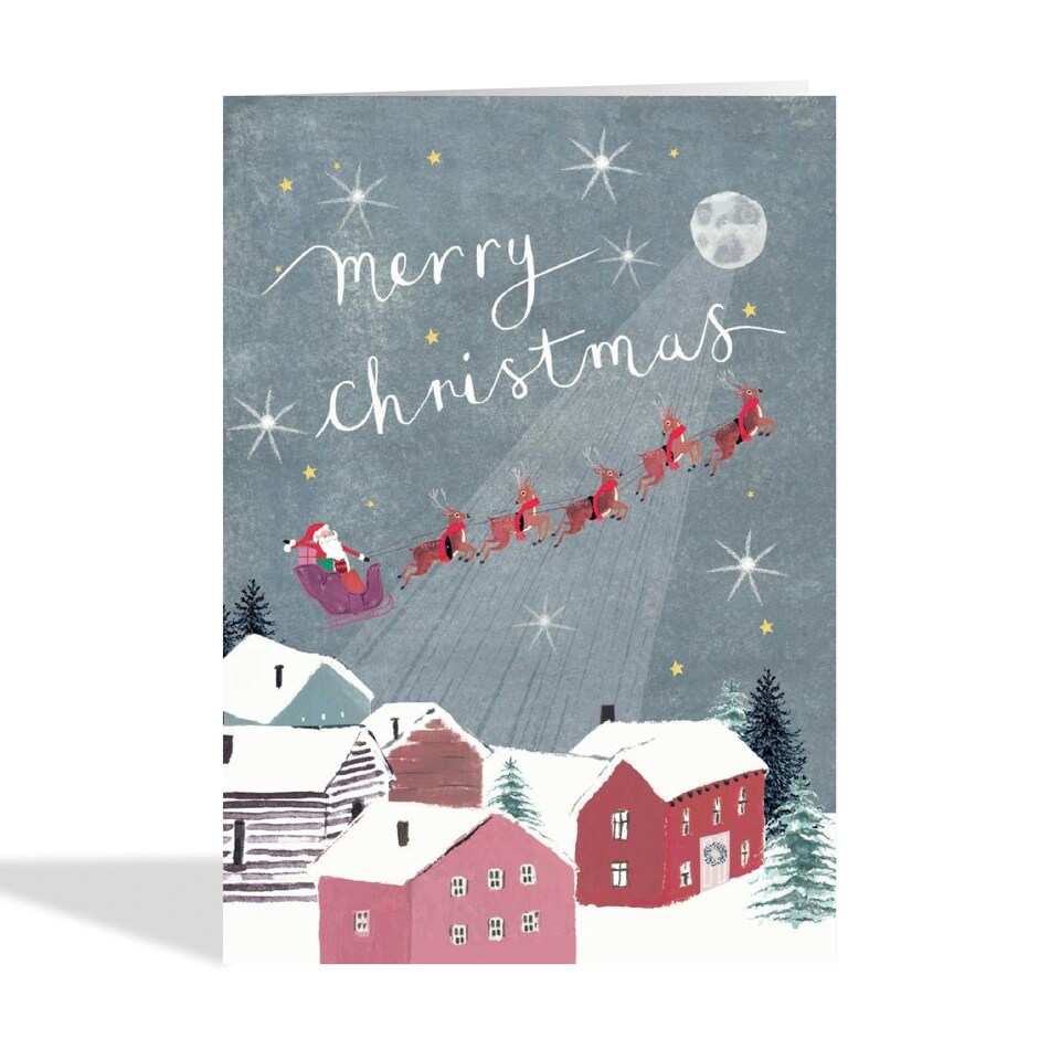 image 1 of Classic Santa Sleigh Christmas Card