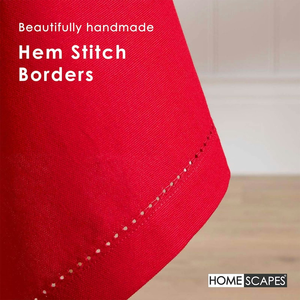 image 1 of Homescapes Red Tablecloth - 178 x 300 cm Red