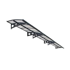 Patio Cover Herald Door Awning Canopy 6690 Mist - Polycarbonate - L670.5 x W139 x H33 cm - Grey Grey