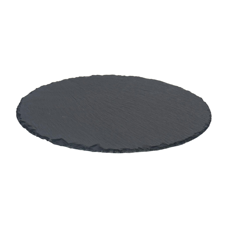 image 1 of Argon Tableware Round Slate Serving Platter - 33cm Grey