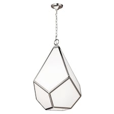 Diamond 4 Light Large Ceiling Chandelier Pendant Light Polished Nickel, E27