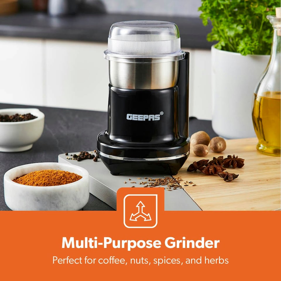image 1 of GEEPAS Coffee Grinder | 200W Electric Coffee Grinder , Black
