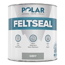 Polar FeltSeal Waterproof Roof Sealant Reinforced Fibres | Grey | Grey | 500 ml