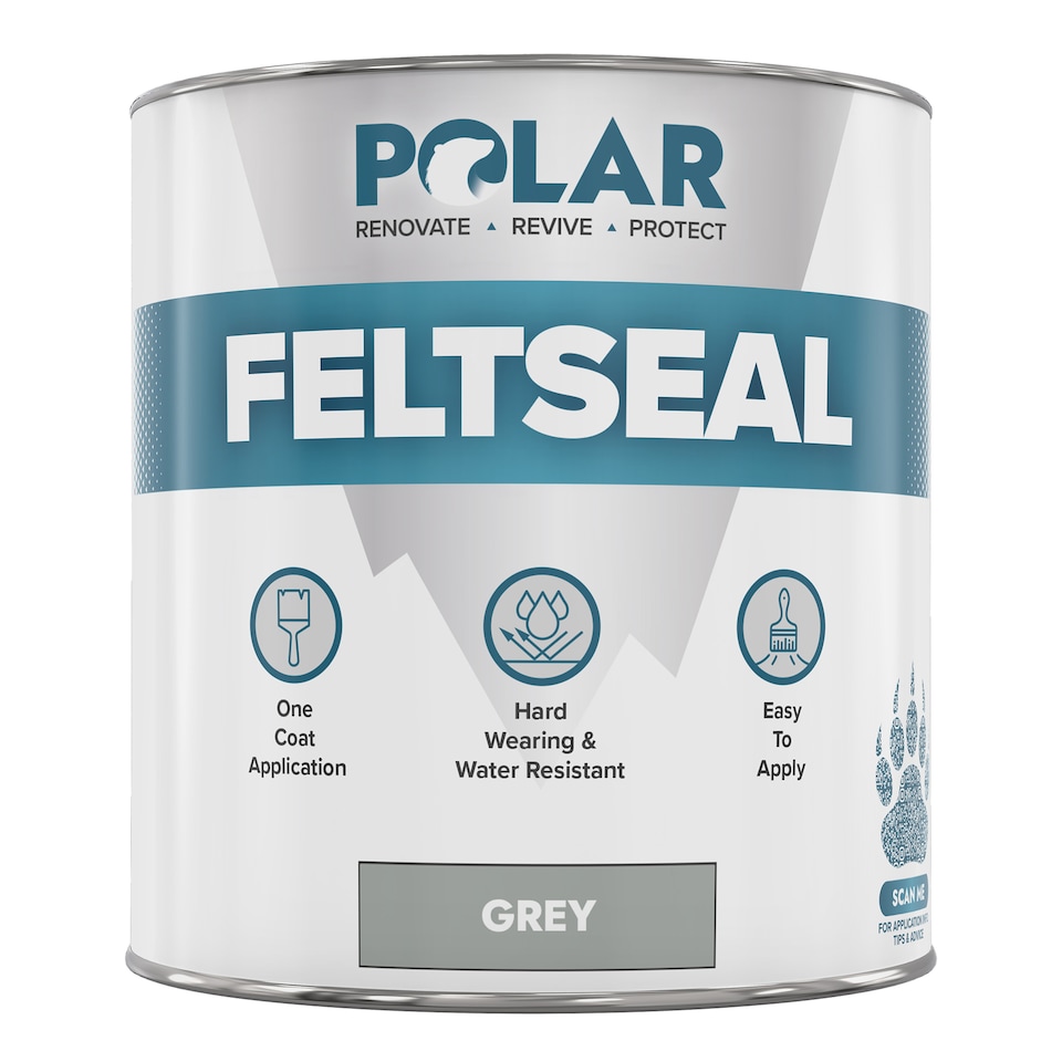 image 1 of Polar FeltSeal Waterproof Roof Sealant Reinforced Fibres | Grey | Grey | 500 ml