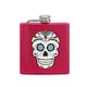 image 2 of Interiors by Premier Pink Hip Flask With Skull Design, 5oz Stainless Steel Flask With Fun Printed Graphic, Screw Cap