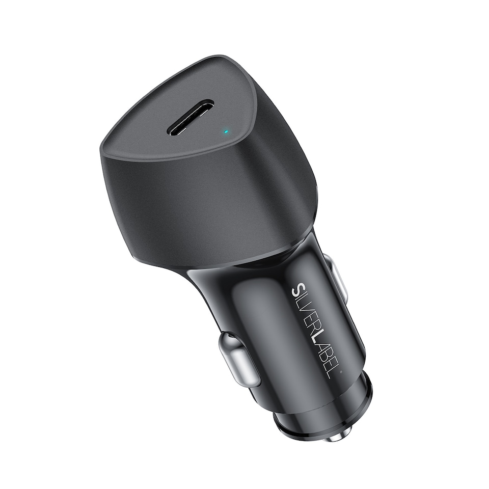 image 1 of SilverLabel 20W PD Car Charger Black