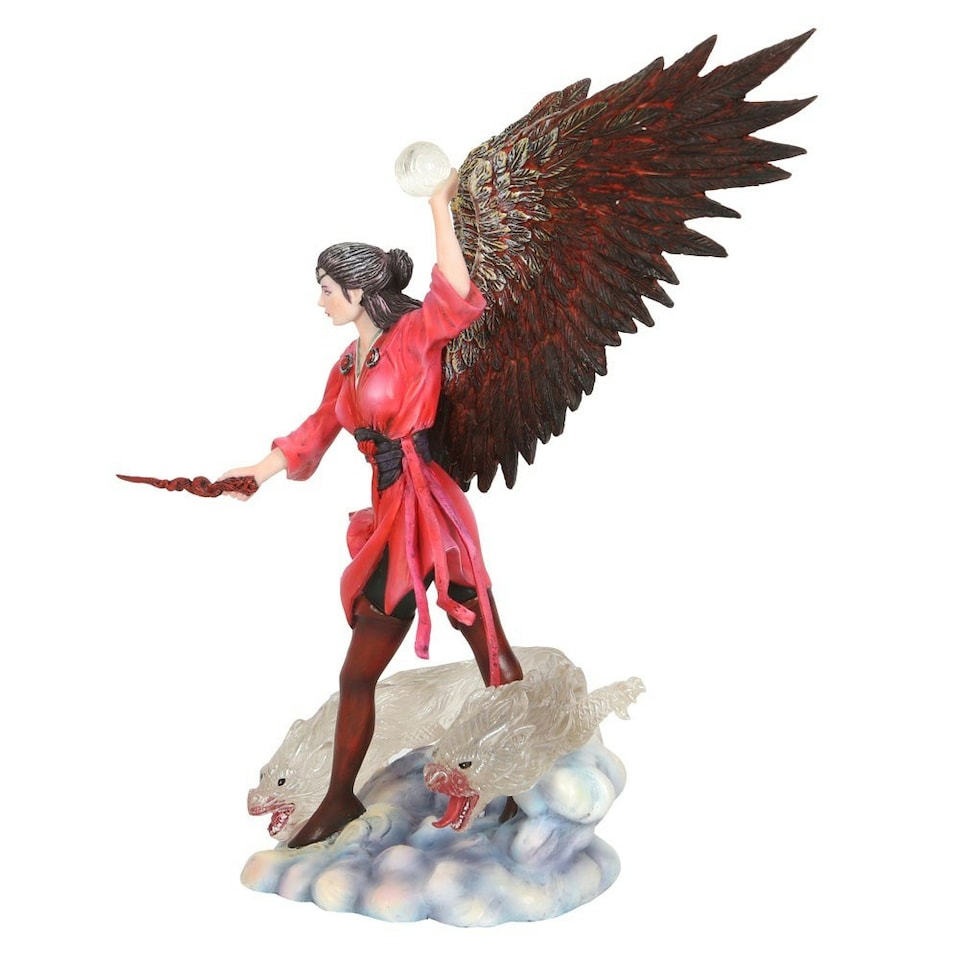 image 1 of Anne Stokes Air Elemental Sorceress Collectable Figurine - Red/Brown/White - One Size
