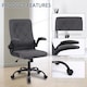 image 3 of Ergonomic Computer Desk Chair with Flip-Up Armrest, 90-105 Degrees Reclining and 360 Swivel