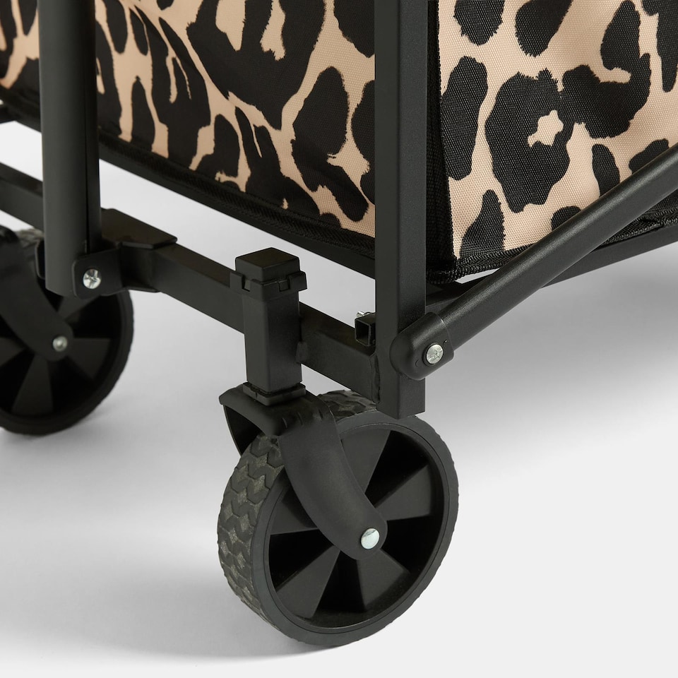 image 1 of OHS Printed Foldable Camping Trolly Outdoor Garden Cart Shopping
