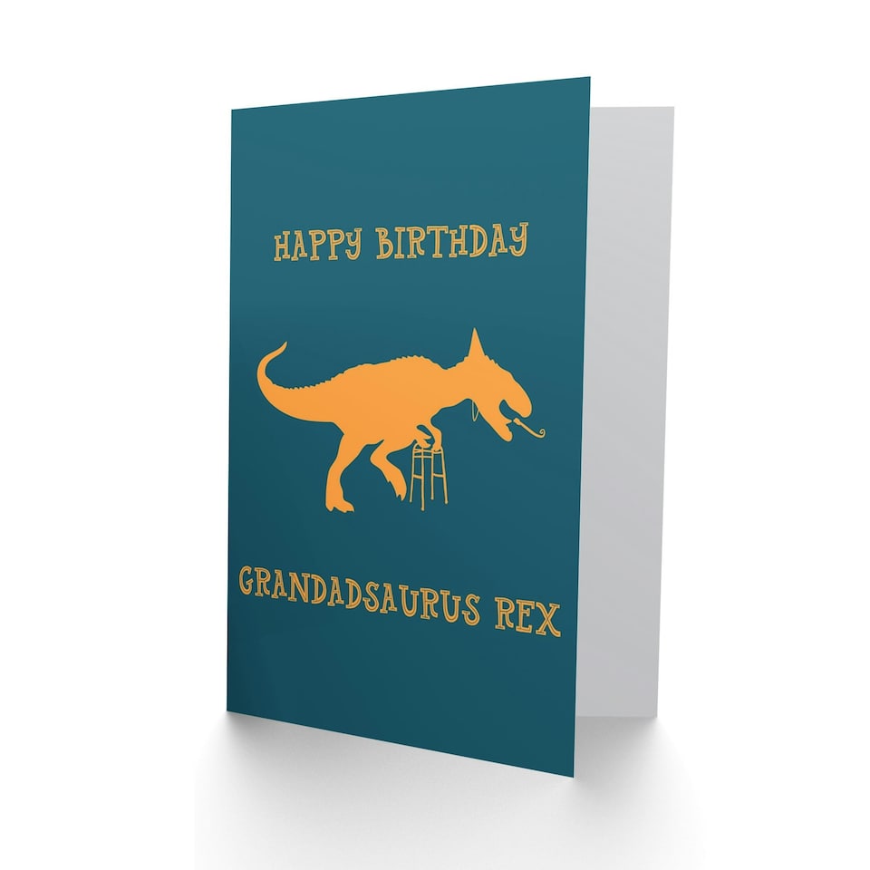 image 1 of Grandadsaurus Rex Old Dinosaur Grandad Birthday Greeting Card