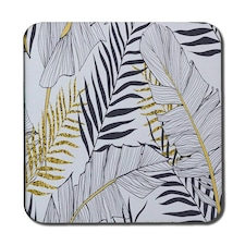 Gold & Black Leaves (Coaster)