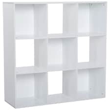 HOMCOM 9 Cube Storage Cupboard Bookcase Bookshelf Home Office, White