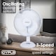 image 5 of 12 Inch Oscillating White Desk Top Fan