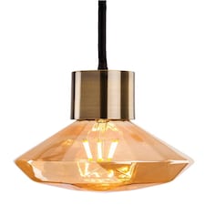 Hudson 1 Light Ceiling Pendant Antique Brass, E27