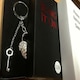 image 4 of Crystals Key & Lock Keychain made with Crystals