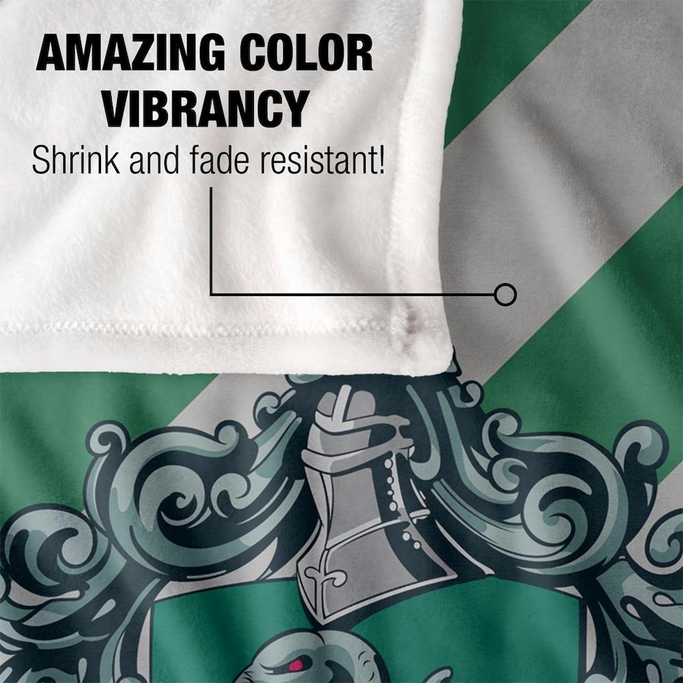 image 1 of Harry Potter Slytherin Striped Blanket - Multicoloured - One Size