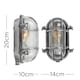 image 6 of ValueLights Bow Nautical Brushed Chrome Bulkhead Light & Bulb | Chrome