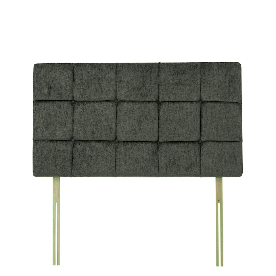 Pearl Charcoal Chenille Headboard King Size N/A