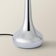 image 6 of ValueLights Teardrop Pair Chrome Touch Table Lamps Black Shade & Bulbs | Black