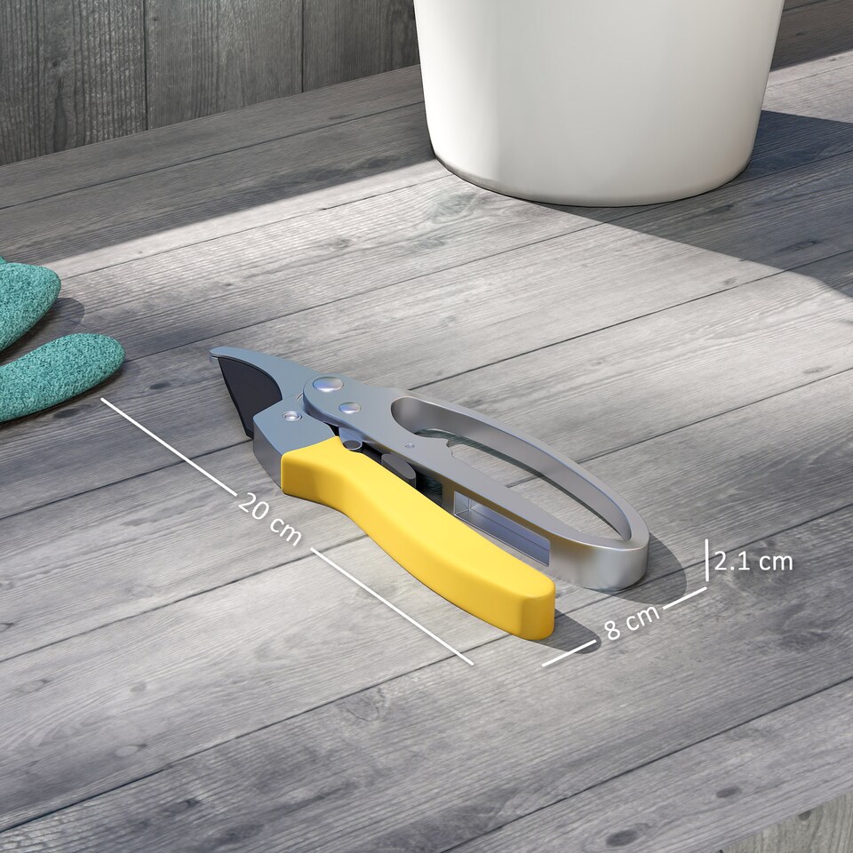 image 1 of Outsunny Garden Secateurs, Pruning Shears Heavy Duty with Safety Lock