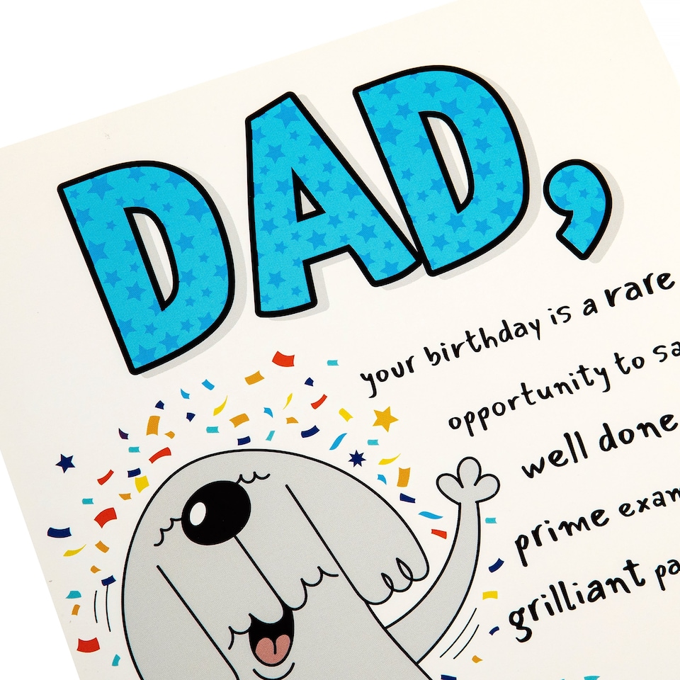 image 1 of Hallmark Funny Birthday Card For Dad - Pop-Up Dog And Steak Design