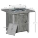 image 10 of Outsunny Propane Gas Fire Pit Table for Garden, 40000 BTU Smokeless Firepit Outdoor Patio Heater with Waterproof Cover, Glass Screen, Glass Beads and Lid, Wood Effect, 71 x 71 x 63cm, Grey