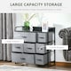 image 5 of HOMCOM 3-Tier Fabric Bedroom Dresser with 7 Foldable Drawers, Grey Grey