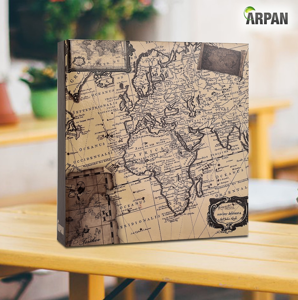image 1 of ARPAN Slip In Case Memo Photo Album – Holds 200 Photos 4"x6" (10x15cm) – Hardcover Picture Album with Memo Writing Space for Family, Wedding & Travel Memories