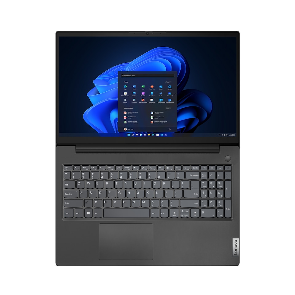 image 1 of Lenovo V15 AMD Ryzen 5-7520U 8GB RAM 512GB SSD 15.6 inch Full HD Windows 11 Home Laptop - Black - 82YU00U8UK