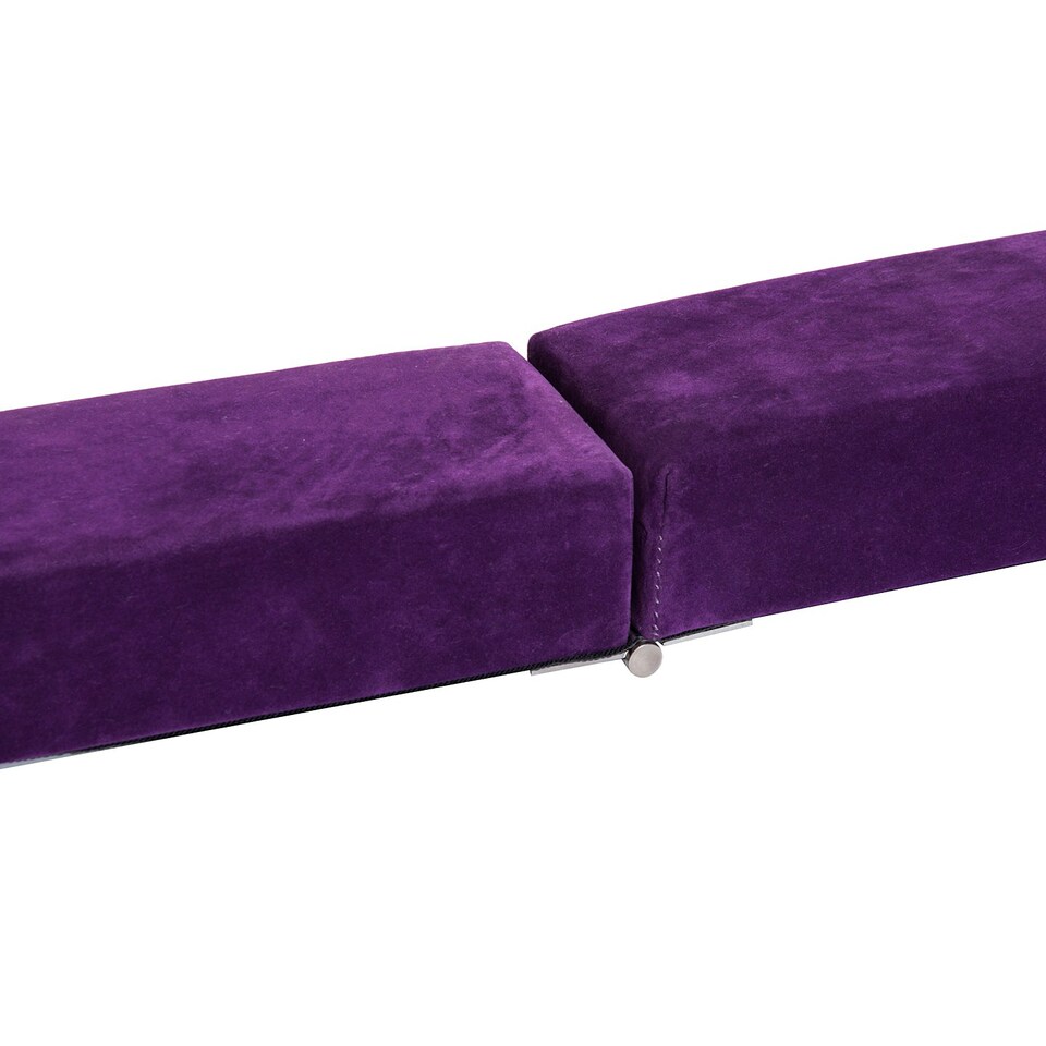 image 1 of HOMCOM 2.4m Balance Beam Trainer Fold Performance Gymnastics, Purple