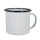 image 4 of Argon Tableware White Enamel Mugs - 375ml - Black - Pack of 6 | Black | Black