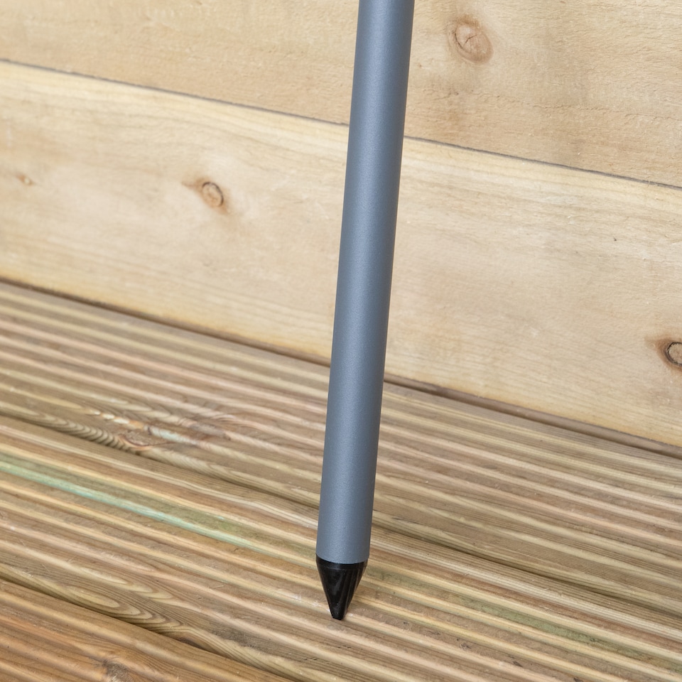 image 1 of 1.7m Outdoor Garden Patio Parasol Sun Shade in Grey