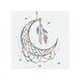 image 1 of Dream Catcher With Crescent Moon Splash Back | White