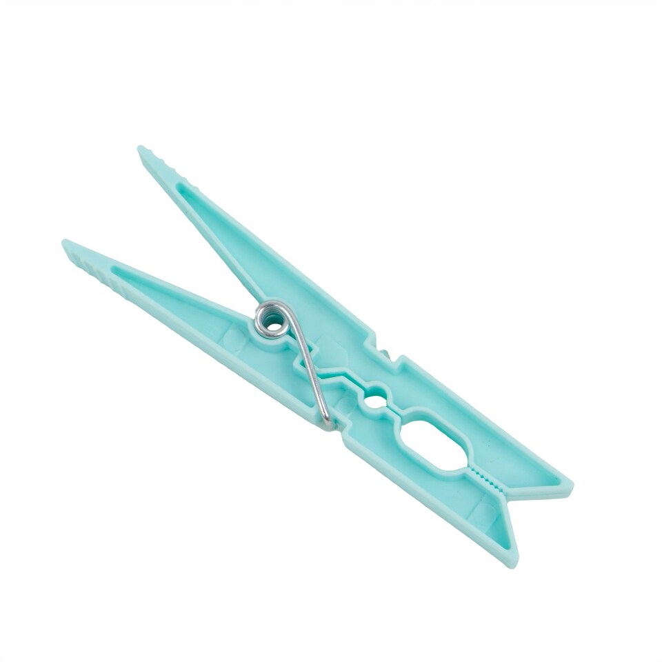 image 1 of JVL Large Strong Hold Plastic Pegs, Pack of 12, Aqua