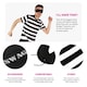 image 2 of Storybook Burglar Costume - Short Sleeve Top, Mask & Swag Bag Black | 2XL