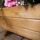 image 4 of Tom Chambers Hand Made 87cm x 28cm Traditional Rustic Wooden Large Garden Trough Flower Bed Planter Brown