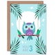image 1 of Kawaii Owl Perch Birthday You are 3 3rd Greeting Card