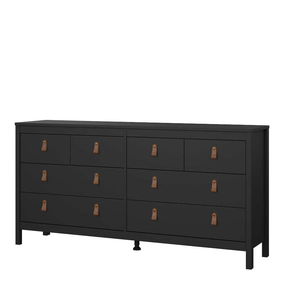 image 1 of Barcelona Double Dresser 4+4 Drawers in Matt Black