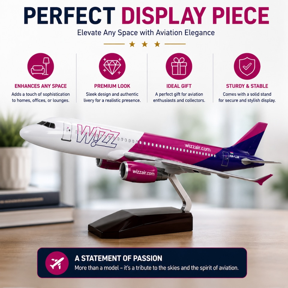 image 1 of Wizz Air Airbus A320 Model Plane 1:80