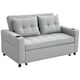 image 1 of HOMCOM 2 Seater Pull Out Sofa Bed with Pockets for Living Room Light Grey 