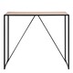 image 2 of Seaford Black Metal Bar Table with Oak Top